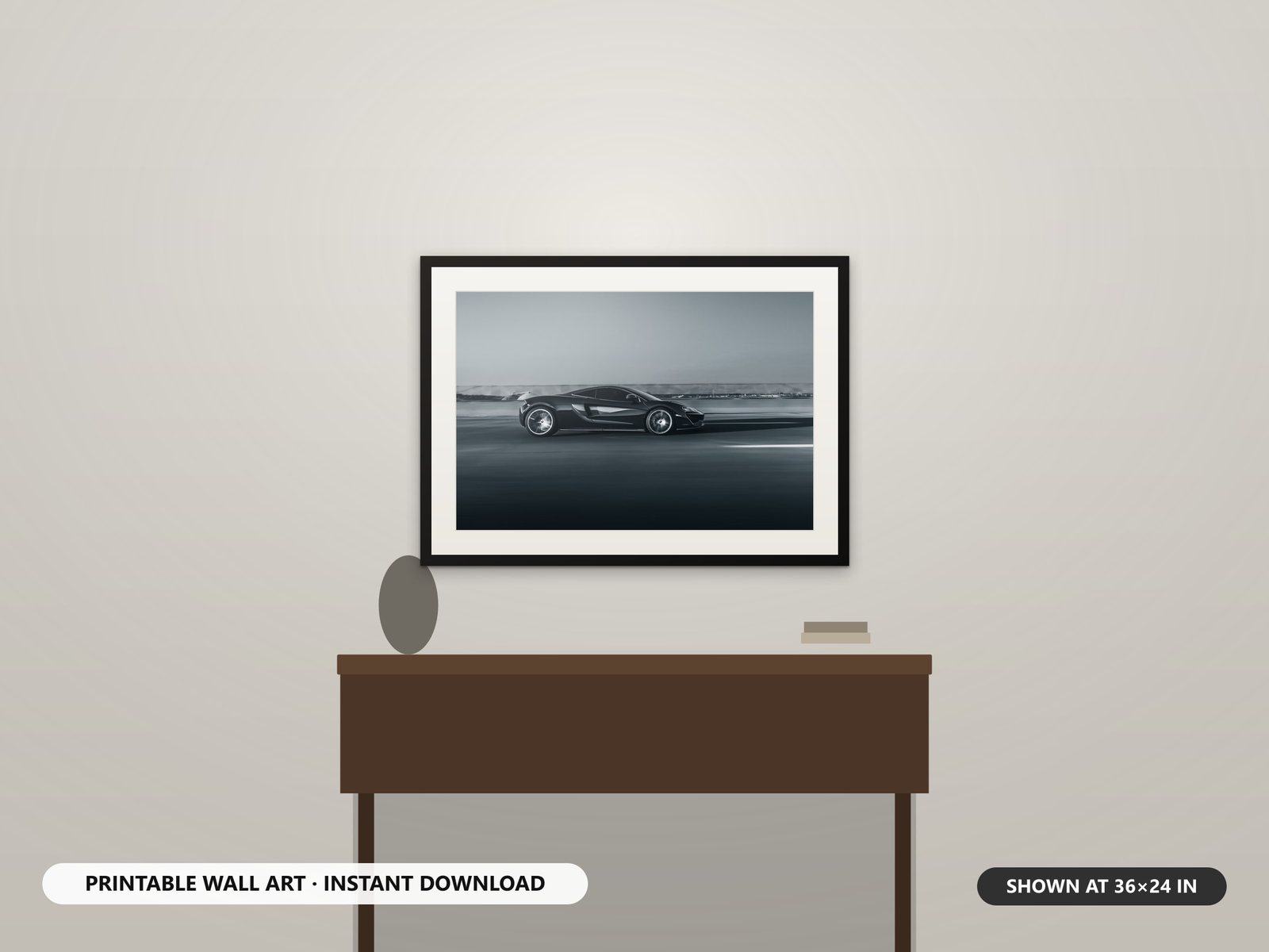 Black Supercar Panning Printable